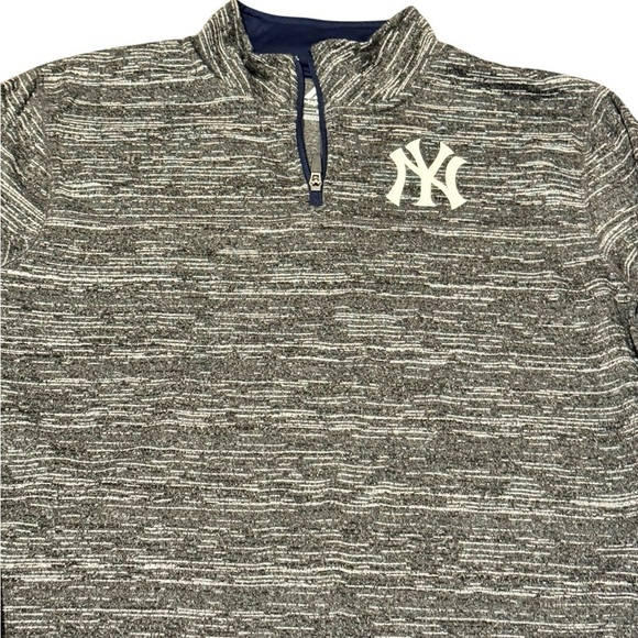 Men’s Majestic New York Yankees Pullover 1/4 Zip Size Large Lightweight - Picture 6 of 6